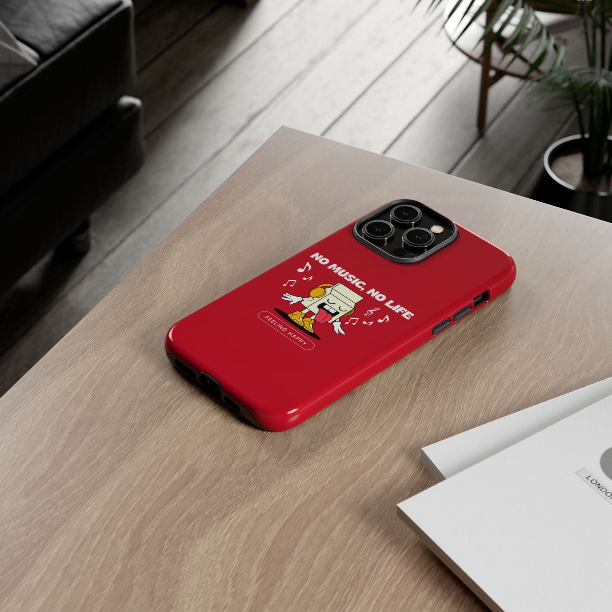 Music Lover Tough Case - 'No Music, No Life' Design - Phone Case - Lufora