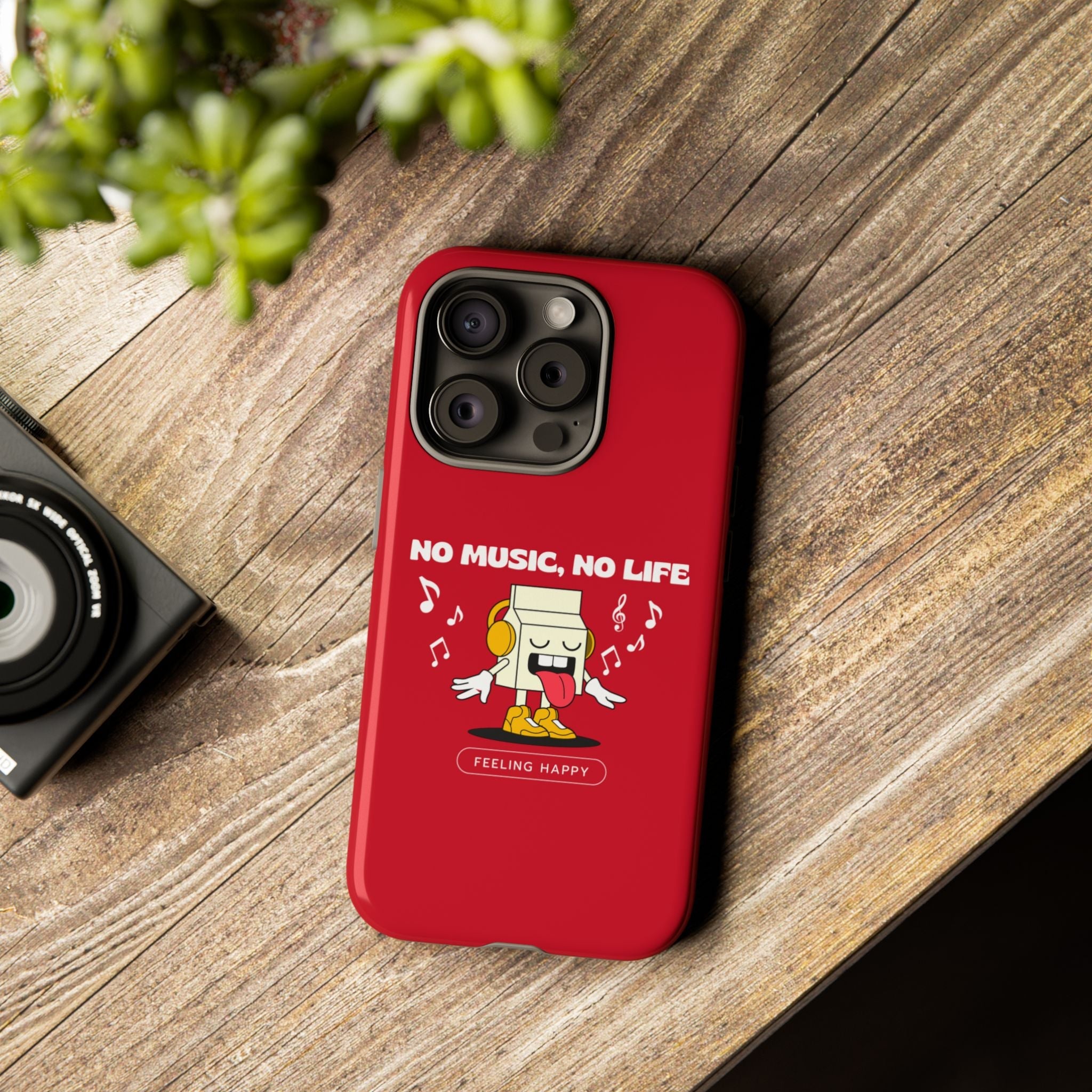 Music Lover Tough Case - 'No Music, No Life' Design - Phone Case - Lufora
