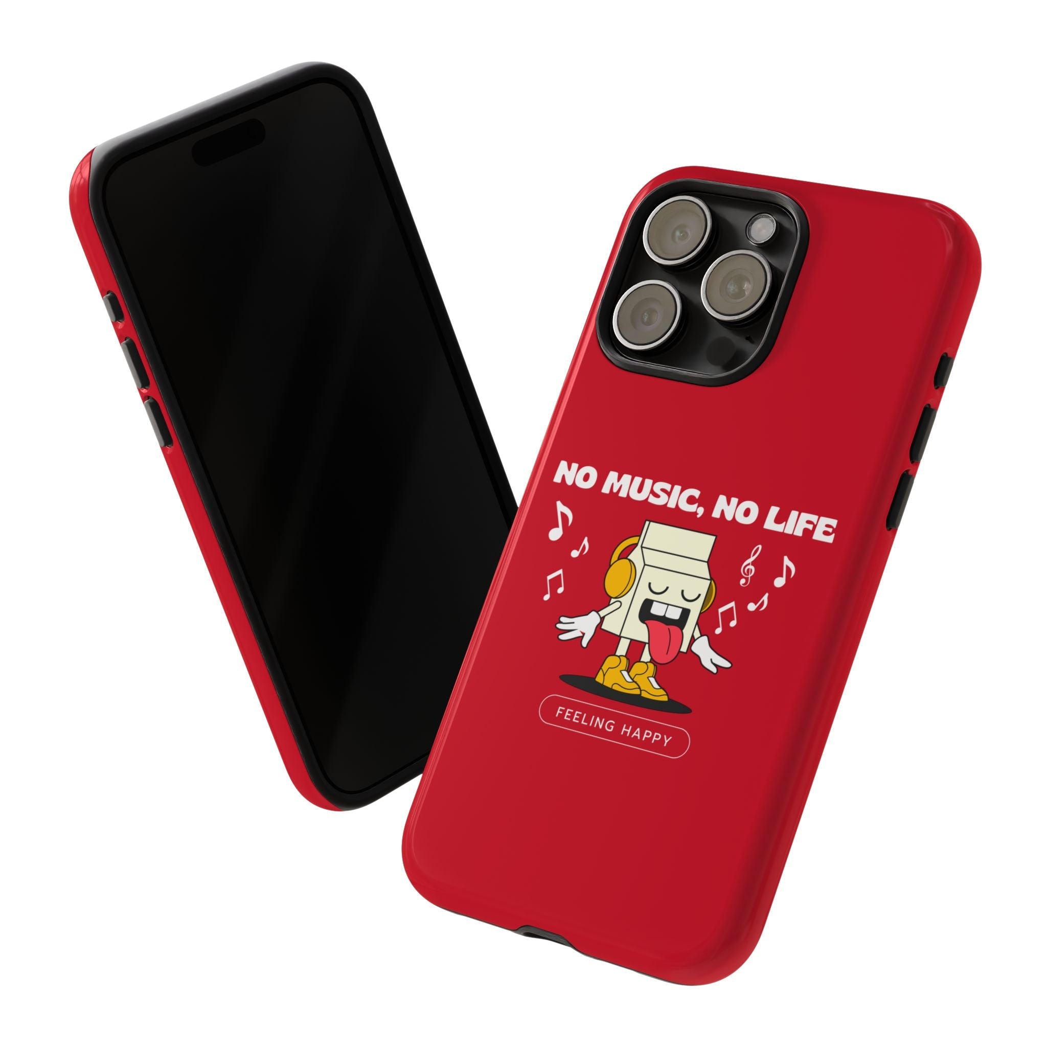 Music Lover Tough Case - 'No Music, No Life' Design - Phone Case - Lufora