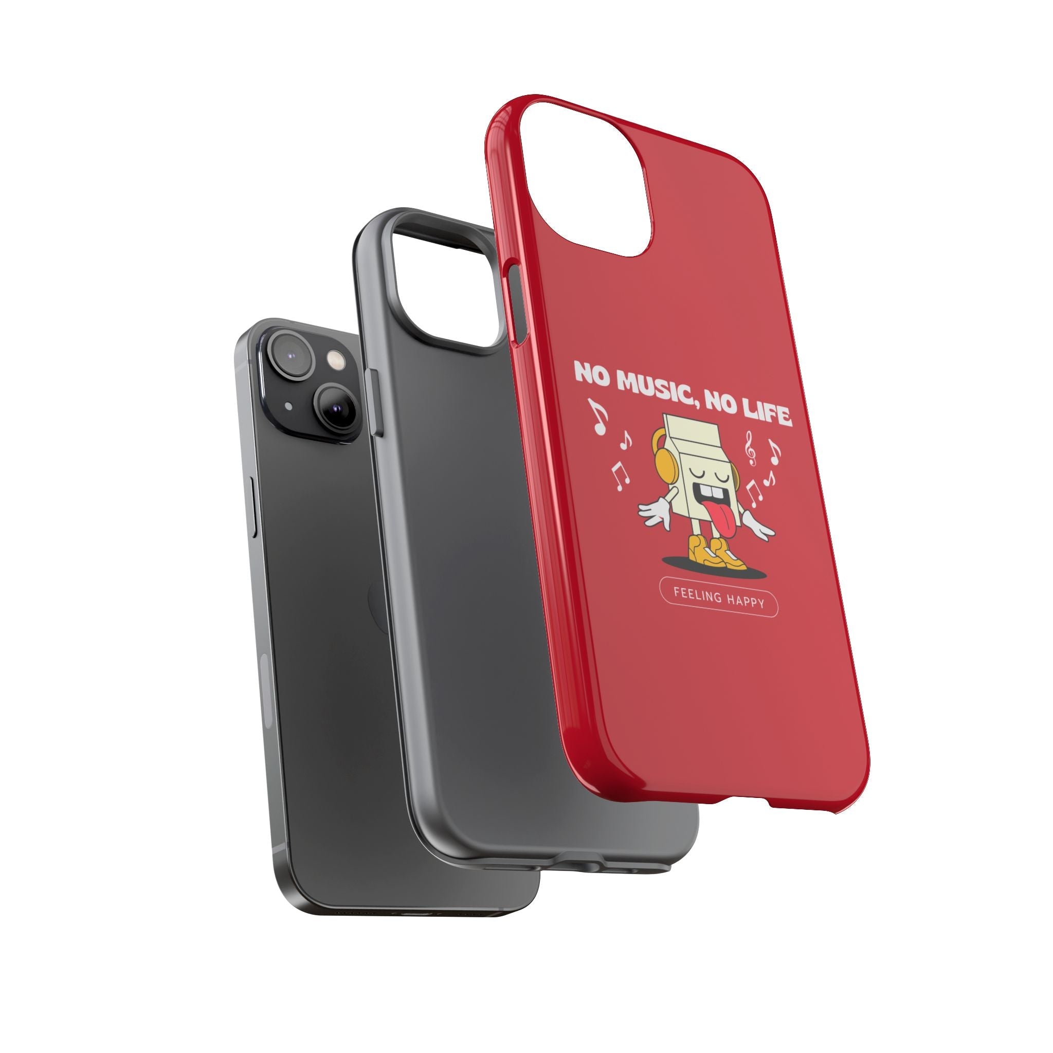 Music Lover Tough Case - 'No Music, No Life' Design - Phone Case - Lufora