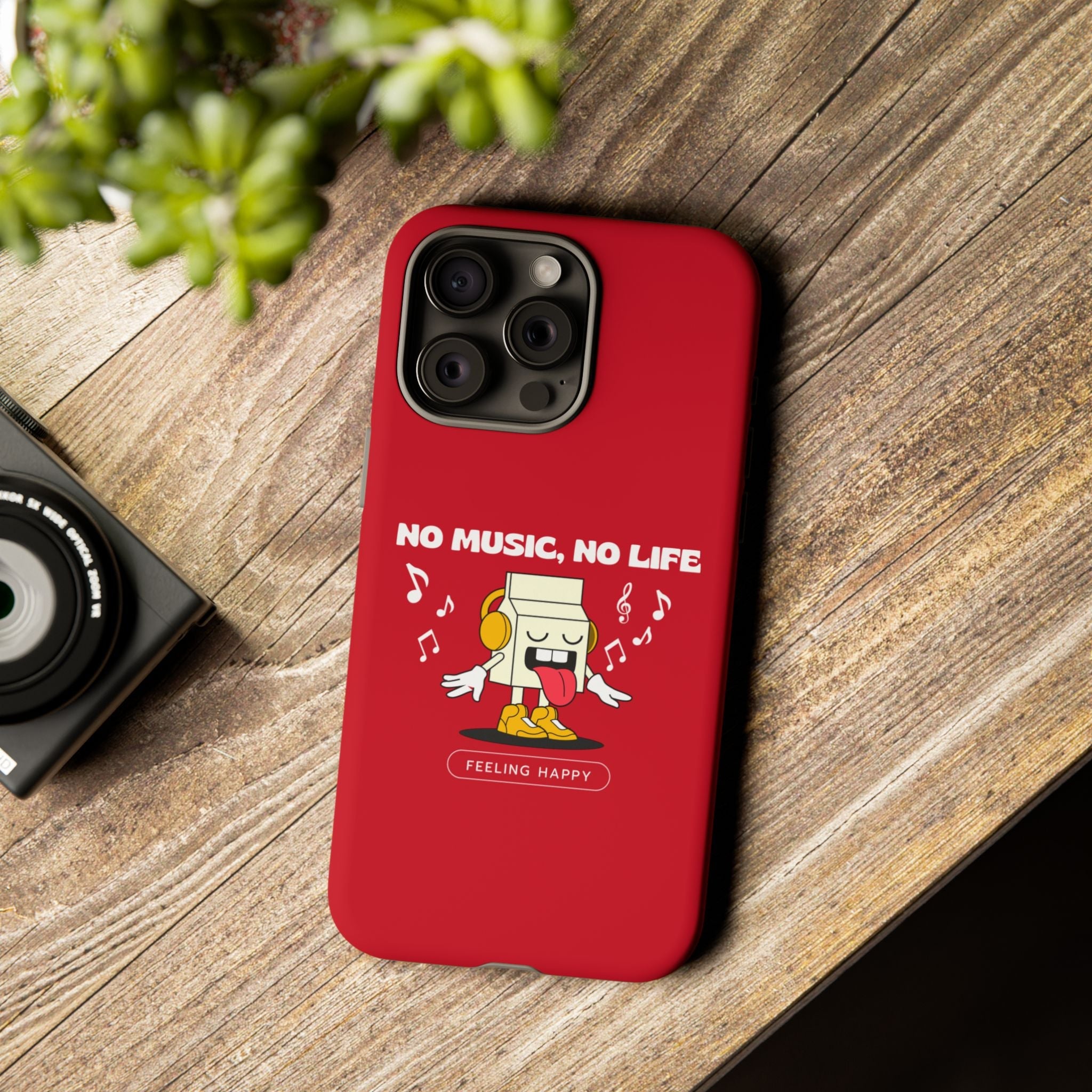 Music Lover Tough Case - 'No Music, No Life' Design - Phone Case - Lufora