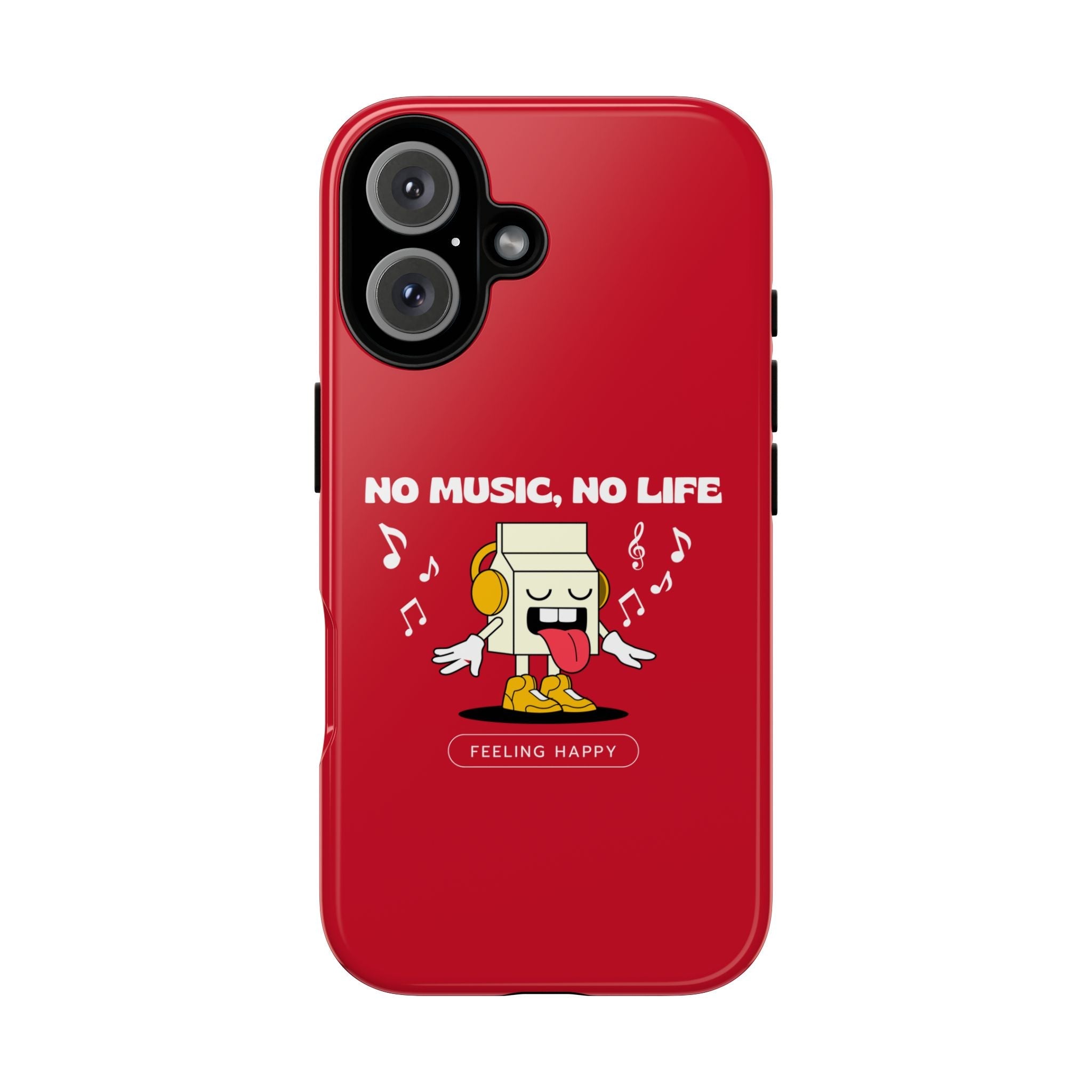 Music Lover Tough Case - 'No Music, No Life' Design - Phone Case - Lufora