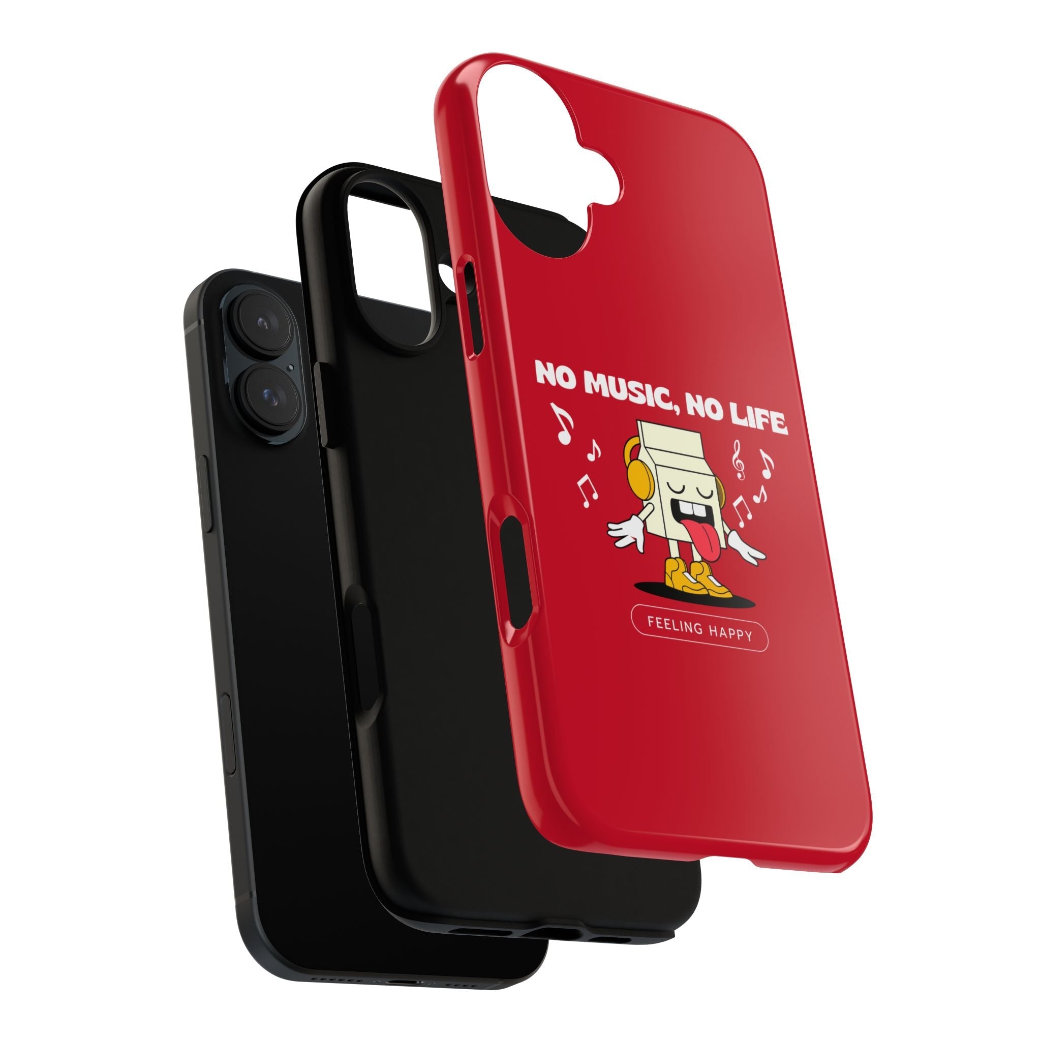 Music Lover Tough Case - 'No Music, No Life' Design - Phone Case - Lufora