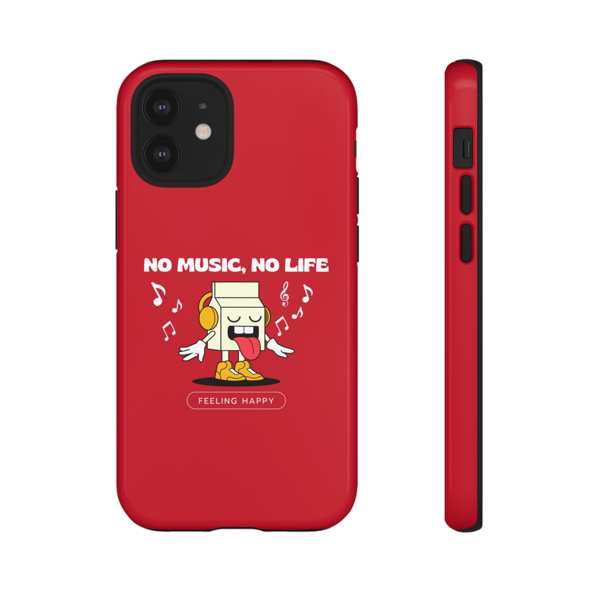 Music Lover Tough Case - 'No Music, No Life' Design - Phone Case - Lufora