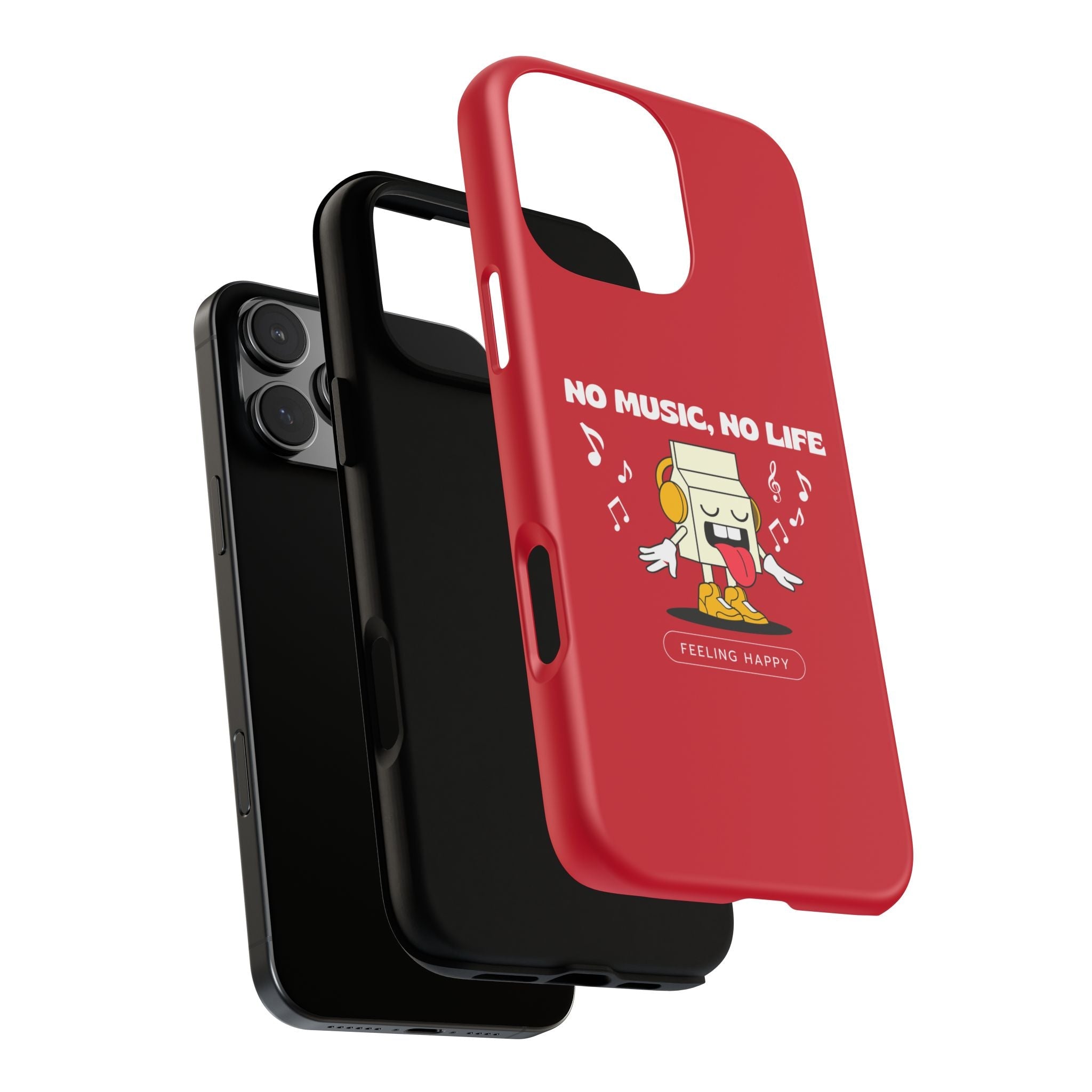 Music Lover Tough Case - 'No Music, No Life' Design - Phone Case - Lufora
