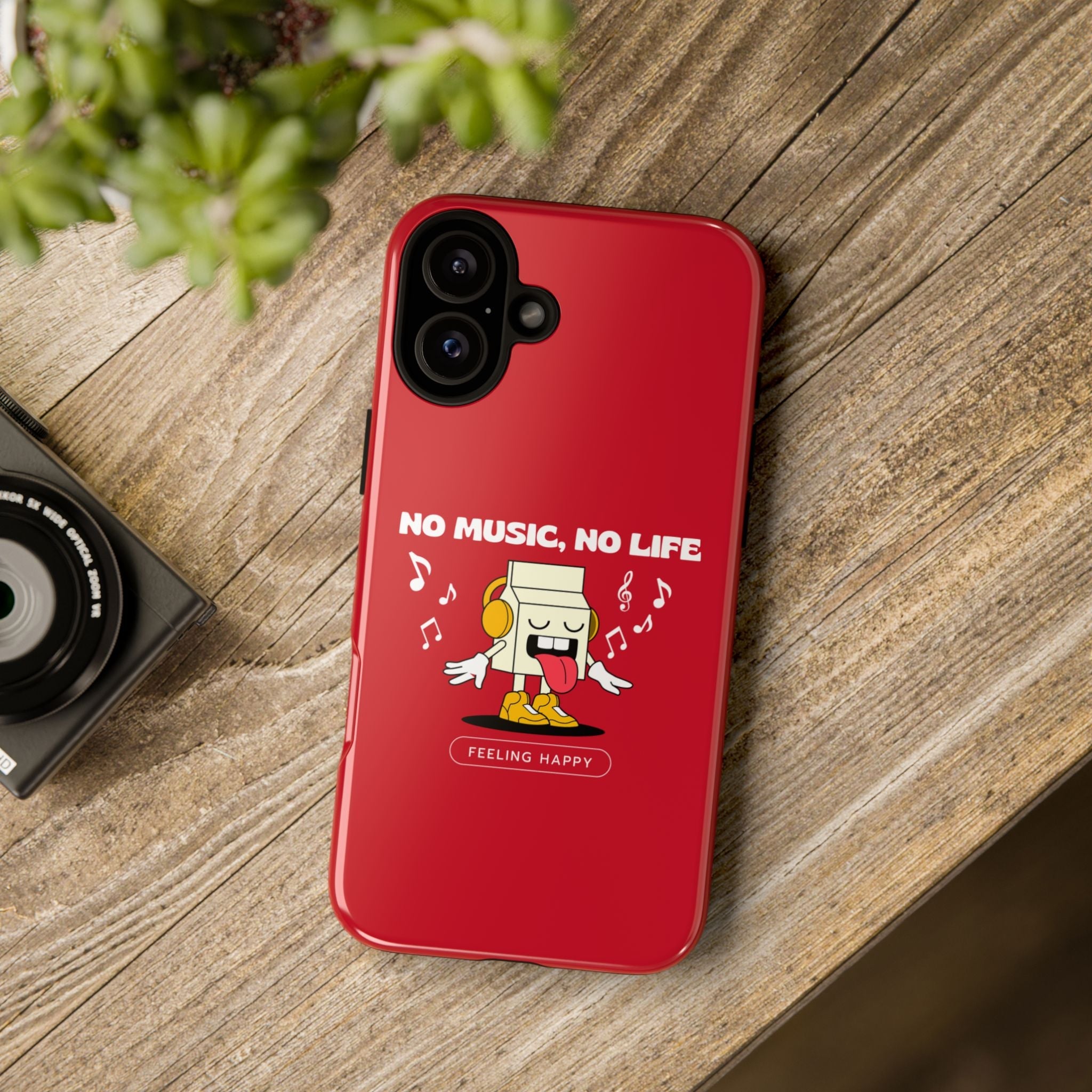 Music Lover Tough Case - 'No Music, No Life' Design - Phone Case - Lufora