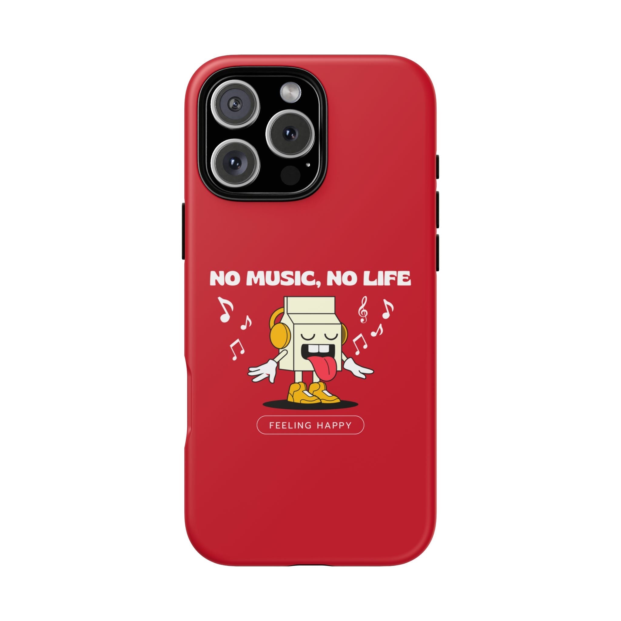 Music Lover Tough Case - 'No Music, No Life' Design - Phone Case - Lufora