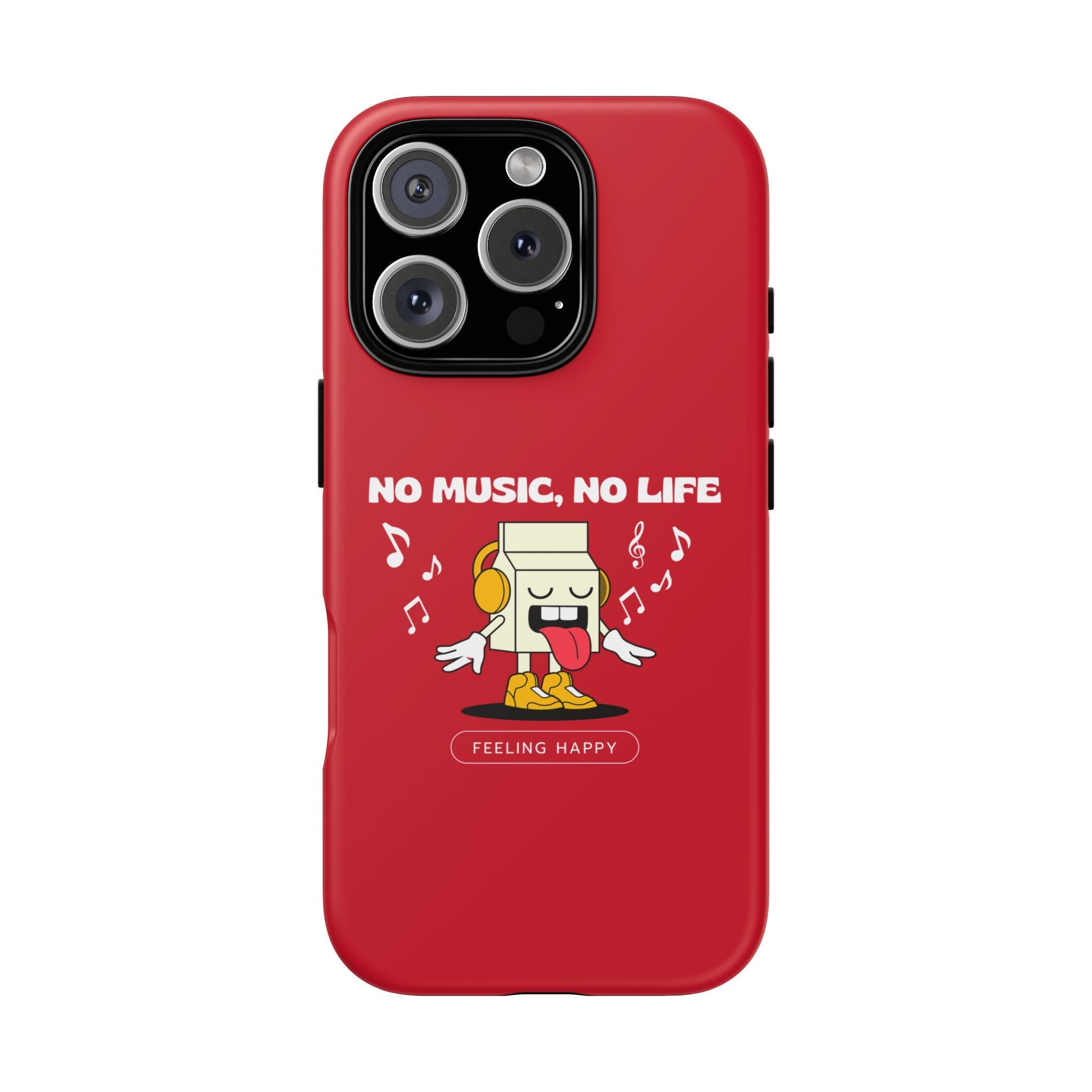 Music Lover Tough Case - 'No Music, No Life' Design - Phone Case - Lufora