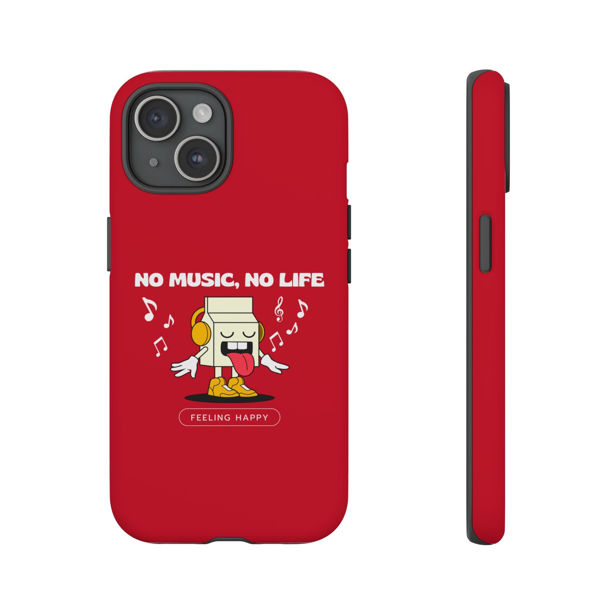 Music Lover Tough Case - 'No Music, No Life' Design - Phone Case - Lufora