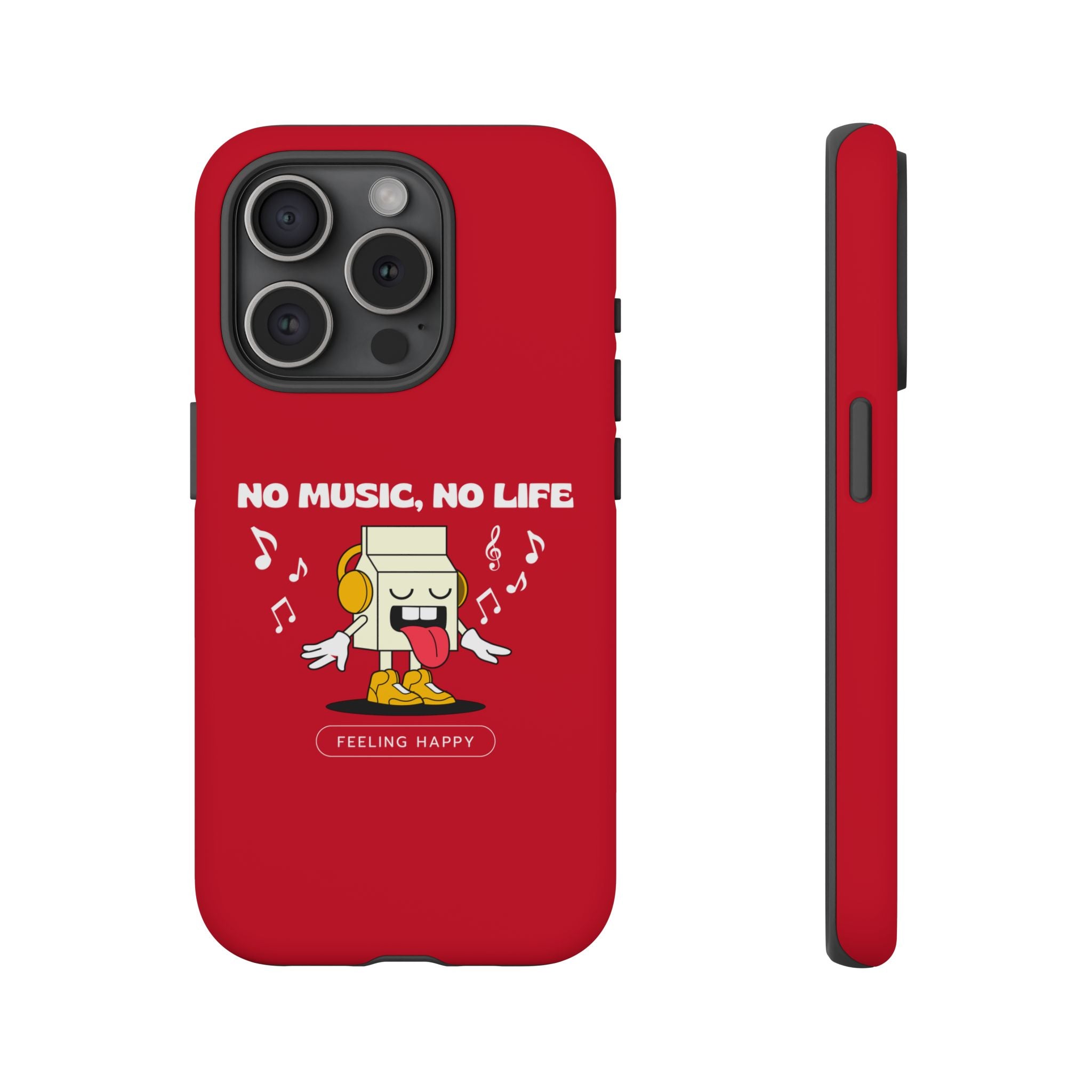 Music Lover Tough Case - 'No Music, No Life' Design - Phone Case - Lufora