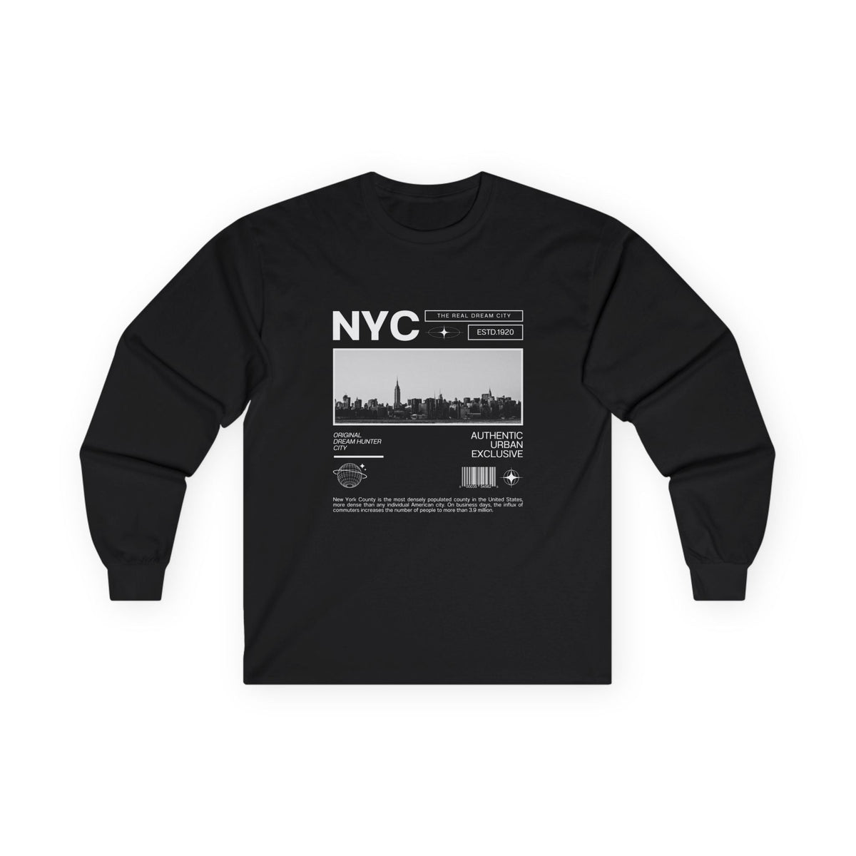 "NYC Vintage" Unisex Oversized Long Sleeve - Long - sleeve - Lufora