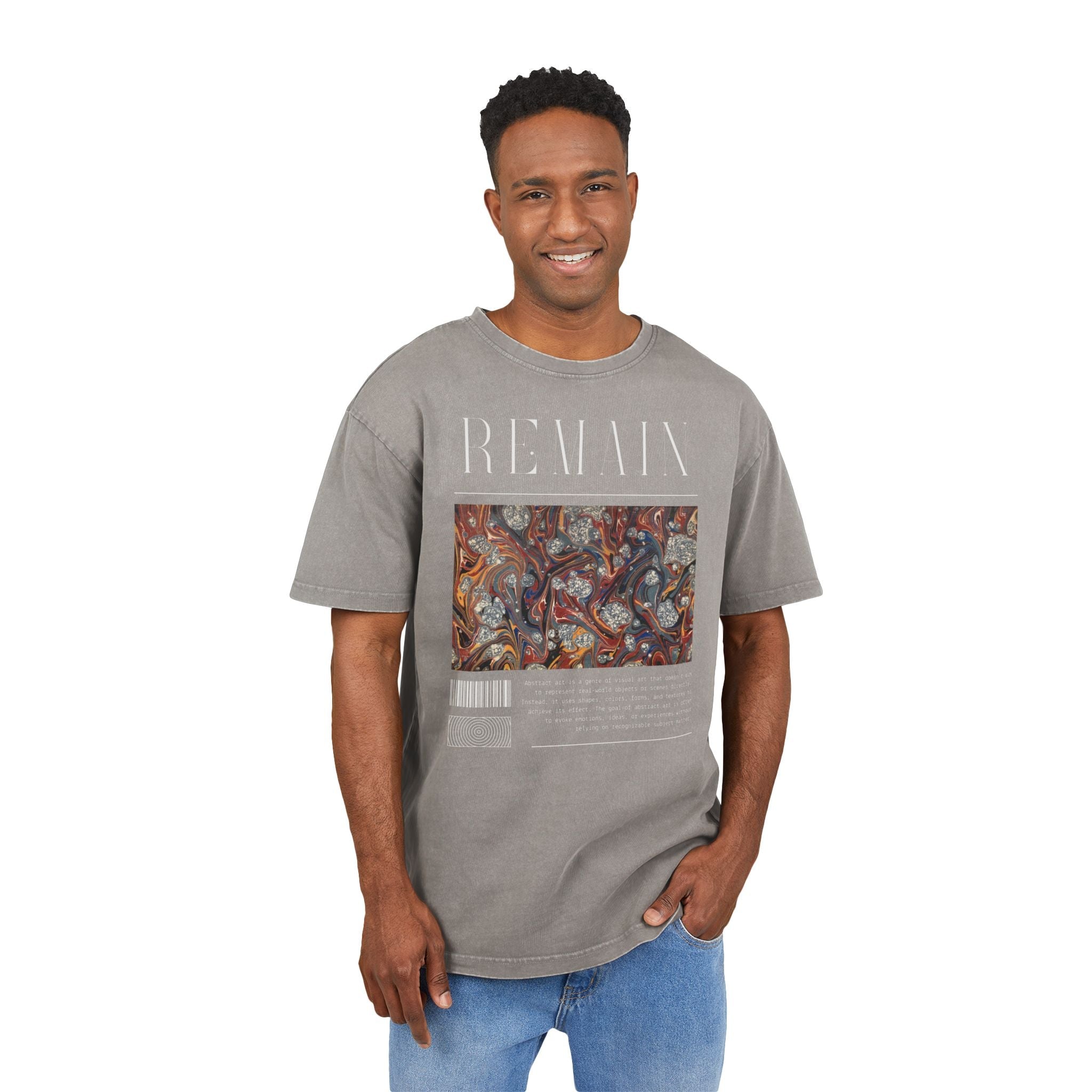 "Remain" Unisex Oversized T-Shirt - T-Shirt - Lufora