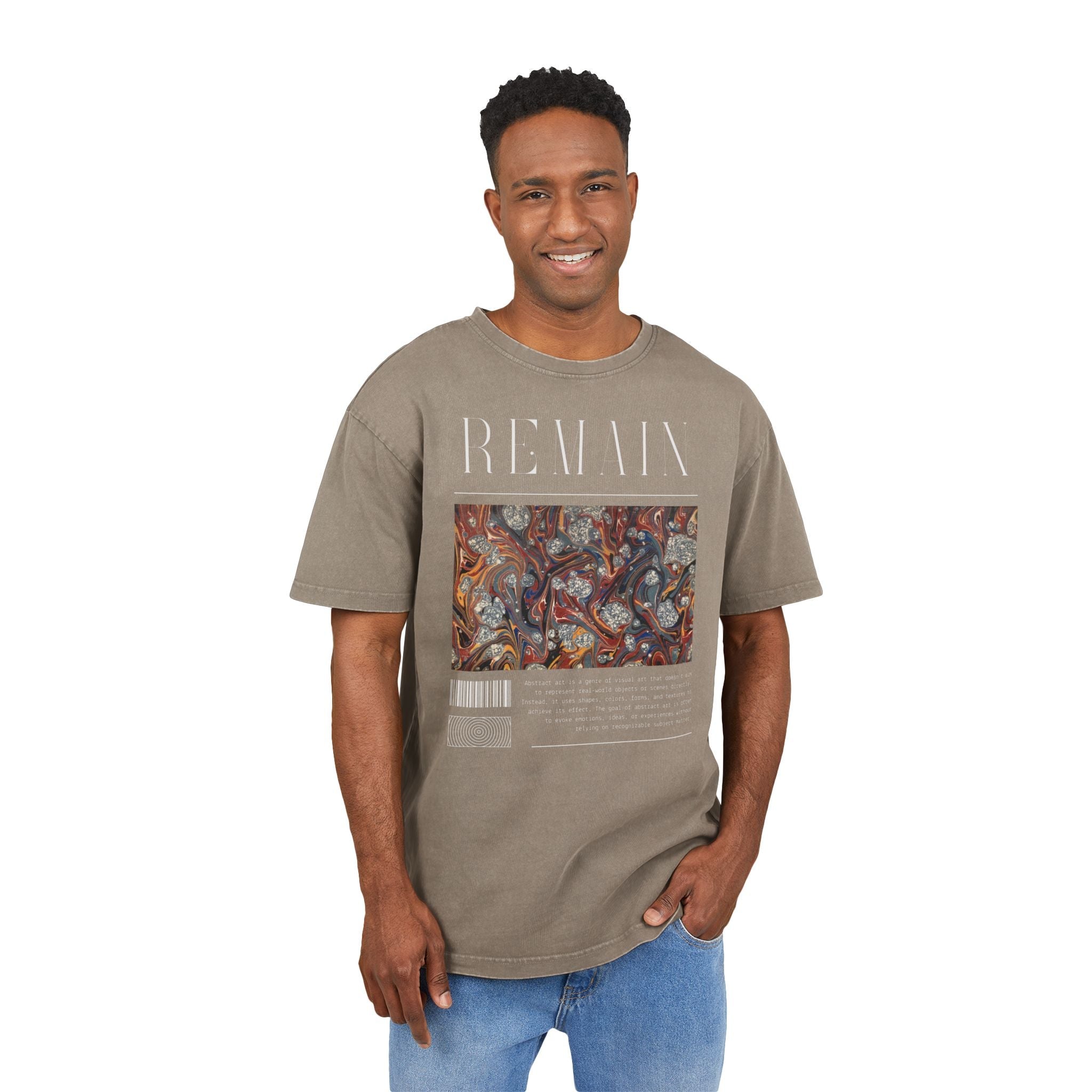"Remain" Unisex Oversized T-Shirt - T-Shirt - Lufora